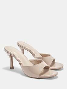 CUCCOO CURVES 宽楦女式黑色经典穆勒平底鞋，舒适低跟凉鞋，适合通勤、约会、聚会、度假、派对及各种场合。 - 淺粉色 - 查看 2