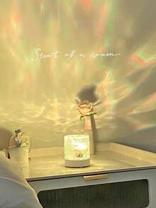 1PC Dreamlike Flame & Water Swirl Projection Lamp,  Perfect Romantic Gift For Birthday, Holiday - متعدد الألوان - مشاهدة 5