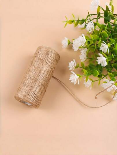 1/2/3PCS Vintage Jute Twine Rope Length Optional Handmade Sewing Craft Projects Wedding Party Decoration Supplies DIY Rustic Home Decor Gift Wrapping Gardening Crafts Boho Farmhouse Holiday