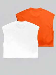 Manfinity Dauomo Bộ 2 áo tank top nam thời trang tối giản, đa năng. - Nhiều màu - Xem 2