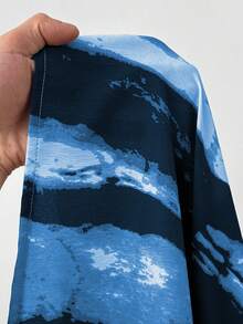 Maweii Bộ đồ 2 mảnh cỡ lớn dành cho nữ: Áo khoác cardigan dài tay họa tiết nhuộm tie-dye và quần cạp chun, phù hợp cho mùa xuân/thu, mặc thường ngày/công sở/đi làm. Bộ đồ phối hợp 2 mảnh dành cho nữ. - Nhiều màu - Xem 8
