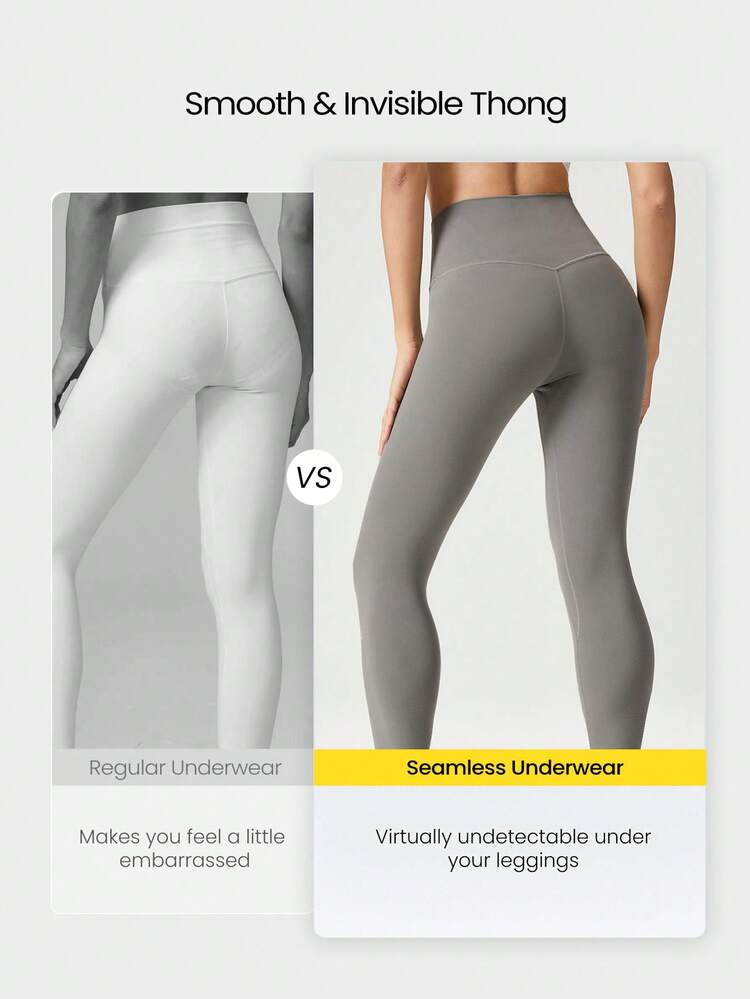 2 Packs Seamless No-Show Mid-Waist Underwear