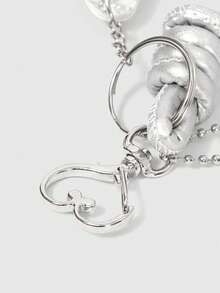 ROMWE Grunge Punk Bag Charm, A Gift Suitable For Friends, Girlfriends, And Family Members - Silver - View 4