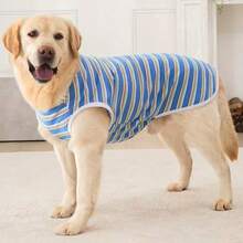 夏季中大型犬无袖背心，宠物睡衣家居服，适合拉布拉多犬、金毛寻回犬、阿拉斯加雪橇犬和其他中大型犬种。 - 藍色 - 查看 17