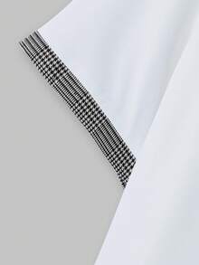 Manfinity Homme 男士拼接千鸟格印花短袖衬衫和短裤休闲套装 - 彩色 - 查看 5