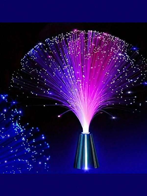 LED Fiber Optic Lamp, Automatic Color Changing, Novelty Decorative Light, Indoor Atmosphere Lamp, Powered By 3 AA Batteries, Suitable For Birthday Decoration, Party Decoration, Yard Lighting(No Batteries Included.)