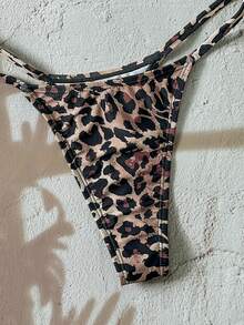 Swim Vcay Women's Leopard Print Sexy Beach Bikini Bottom - Multicolor - View 5