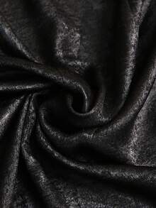 Juhart Áo khoác Blazer tay dài đính đá lấp lánh màu đen sang trọng cỡ lớn dành cho nữ - màu đen - Xem 8