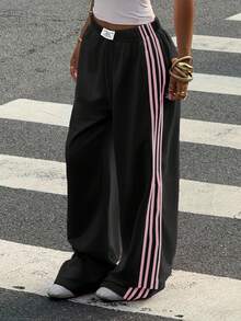 Muchica 女士休闲直筒运动裤，75%棉，日常穿着 - 彩色 - 查看 5