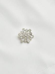 Women's Elegant Casual 2026 Spring/Summer Slit Rhinestone Embellished Shorts - White - View 8