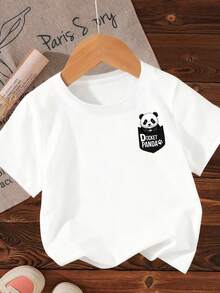 少女休闲卡通印花T恤，夏季 - 白色 - 查看 3