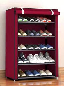 Shoe Cabinet With Dust Cover, Non-Woven Fabric Material, Space Saving, Large Capacity, Easy To Assemble, Portable Shoe Cabinet, Suitable For Various Scenarios Such As Foyer, Storage Rack, Home And Dormitory Storage, Shoe Organization, Shoe Storage, Shoe Cabinet, Room Decoration, Storage Rack, Shelf, Minimalist Style - Multicolor - View 12