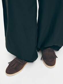 Mnmlis Women Casual Versatile Commute Fringe Decor Flats - Brown - View 4