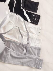 3件装女士极简主义钢圈支撑罩杯文胸 - 彩色 - 查看 4