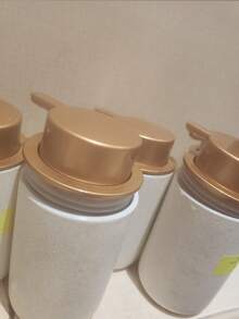 Foam Dispenser -1 Piece Of Simple Style Manual Push-Type Ceramic Soap Dispenser With Pump Shampoo Shower Gel Hand Soap Conditioner Kitchen Detergent Lotion Sub-Bottle Suitable For Bathroom, Hotel Homestay, Kitchen, Sink, Home Accessories (13.5oz/400ml ) - Multicolor - View 1