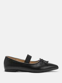 CUCCOO CURVES Women Shoes Women's Pointed Buckle Design Daily Versatile Fashion Wide Last Flat Sole Shoes - Black PU - View 7