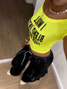 StreetHx 女士休闲水洗牛仔裤，配腰带 - 黑色 - 查看 6