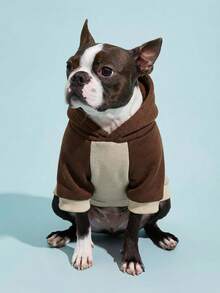 PETSIN 1 هودي ملابس أليفة مطبوع عليه حرف، بتصميم رياضي ملون، سميك ودافئ للربيع والخريف - متعدد الألوان - مشاهدة 6