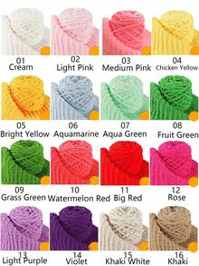 1pc Chunky Chenille Yarn For Knitting, Christmas Handmade DIY Gift Set ,1 Ply Jumbo Ice Yarn Bulk 100g Skeins, Soft DIY Crochet Thread For Blankets, Slippers, Hats, Scarves Handmade Craft Supplies - multicolor - View 3