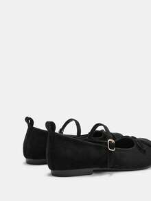 CUCCOO CURVES 2026新款黑色图案平底胖脚单鞋浅口通勤法式气质专业平底单鞋女款穿圆头不累脚 - 黑色 - 查看 9