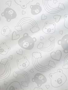 SHEIN X Care Bears 大码女式卡通印花圆领短袖休闲百搭T恤 - 白色 - 查看 7