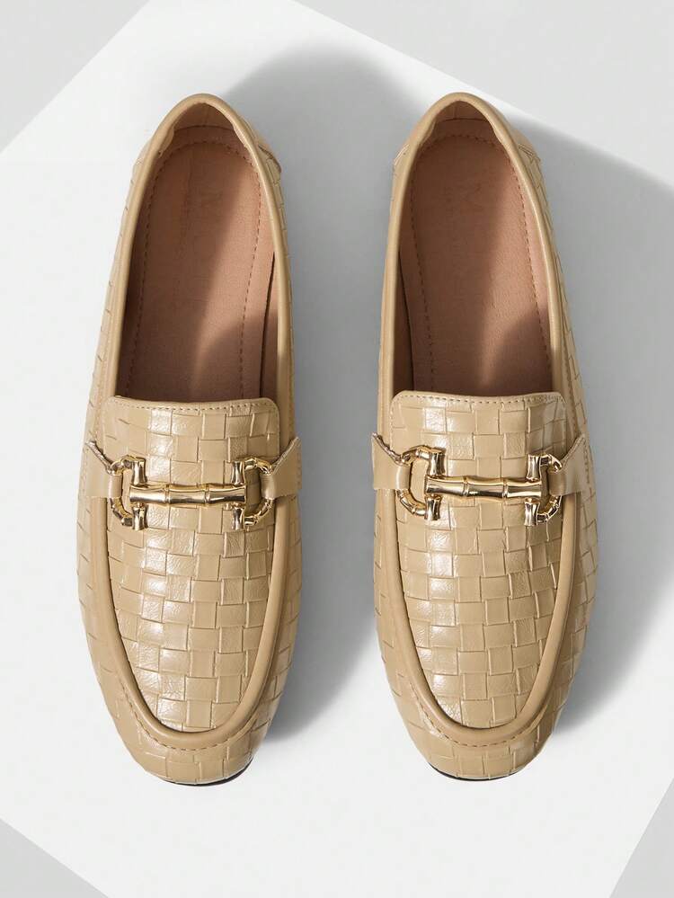 NEW APRICOT FLAT BOTTOM SQUARE TOE CASUAL AND COMFORTABLE VERSATILE WOMEN'S FLAT SOLE SHOES