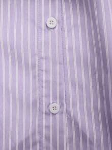 Franclia Striped Patchwork Casual Minimalist Round Neck Sweatshirt, Youthful - Mauve Purple - View 6