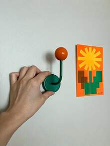 1PC Colorful Creative No Drill Strong Traceless Decorative Magnetic Adhesive Hook For Kitchen Bathroom Entry Door Refrigerator Utility Hooks Home Organization Storage Multi Purpose Removable - Multicolor - View 10