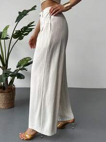 Rafferiza 女士休闲直筒裤，春夏款 - 米色 - 查看 5