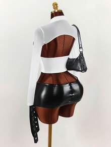 Amplova 2026 Nuevo Camiseta Blanca Sexy de Escote Bajo, Cubierta Transparente de Malla para Mujeres - Blanco - Ver 7