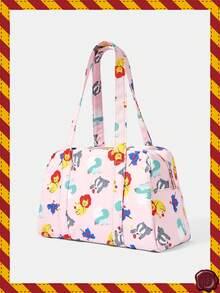 HARRY POTTER X SHEIN 一款时尚可爱卡通便携大容量女士手提包 - 淺粉色A - 查看 2