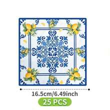 Bộ chén đĩa, khăn ăn và cốc dùng một lần Green Leaf Lemon, phục vụ 8 người. Bộ đồ dùng tiệc dùng một lần này (bao gồm chén đĩa, khăn ăn và cốc) rất phù hợp cho các bữa tiệc sinh nhật, đám cưới và dã ngoại gia đình. - Xem 8