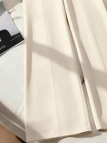 GlowEve 女士时尚夏季无袖束腰连体裤，休闲阔腿裤连身裤，简约垂坠裤连体裤，适合日常穿着和度假 - 杏色 - 查看 3