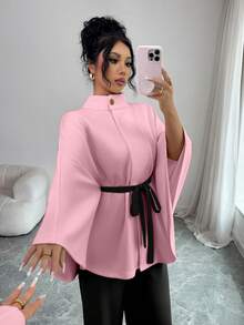 SHEIN Clasi 女士针织优雅度假通勤秋季两件套 - 彩色 - 查看 8