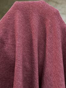 Maternity Casual Solid Color Drawstring Short Sleeve T-Shirt - Burgundy - View 4