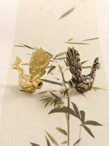 Cirelle 1PC Antique Brass Cabinet Handles - Peacock Distressed Finish, Classic Style Drawer Pulls For Home Cabinets - Multicolor - View 4