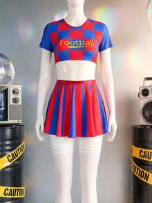 Fantasy Costume Bộ đồ lót 5 món gợi cảm dành cho người hâm mộ bóng đá, khoe vòng một quyến rũ, dành cho nữ. - Nhiều màu - Xem 6