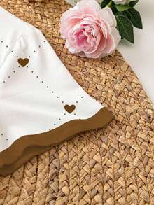 Resyla Women's Heart & Polka Dot Colorblock Round Neck T-Shirt - White - View 3