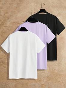 HIMLAND 男士标语印花圆领休闲短袖T恤 男士字母印花T恤 男士休闲T恤 圆领T恤 男士夏季T恤 - 彩色 - 查看 12