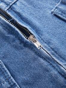 GlowEve Shorts vaqueros casuales y versátiles para uso diario de mujer - Azul - Ver 4