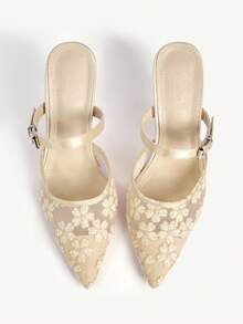 CUCCOO CHICEST Women Heeled Sandals Wedding Shoes - Apricot - View 3