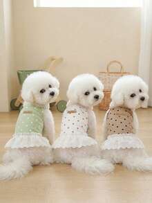 PETSIN Dog Clothing, Cat Clothing, Animal Skirts, Pet Spring/Summer New Collection, Puppy Dress, Princess Versatile Dress, Printed Stripes, Small Animal Clothing, Cool Sunscreen - Multicolor - View 2