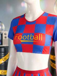 Fantasy Costume Bộ đồ lót 5 món gợi cảm dành cho người hâm mộ bóng đá, khoe vòng một quyến rũ, dành cho nữ. - Nhiều màu - Xem 9