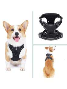 Arnés de pecho para perros, arnés de pecho anti-tracción para mascotas, chaleco acolchado ajustable para perros, chaleco de tela Oxford anti-ahogo para mascotas con asas fáciles de controlar, adecuado para perros grandes - Morado - Ver 8
