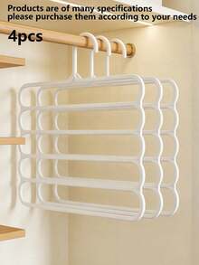 Estantería de almacenamiento para armario de 10 piezas/8 piezas/5 piezas/4 piezas/2 piezas/1 pieza, Estantería de plástico para bufandas de 5 niveles, Estantería para pantalones - Multicolor - Ver 14