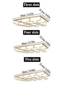 Giá treo ly rượu cao cấp sáng tạo, giá đỡ ly rượu bằng sắt treo quầy bar, kệ treo ly rượu cho quầy bar tại nhà. - Vàng - Xem 3
