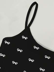 Lalippa 女士蝴蝶结印花修身休闲吊带背心 - 彩色 - 查看 3