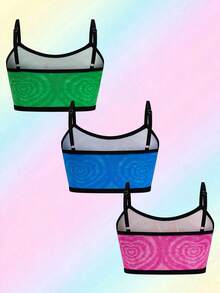 THE POWERPUFF GIRLS X SHEIN Tween Girl Cartoon Print Camisole Undershirt - Multicolor - View 2