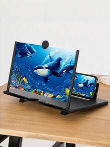 1个10/12英寸抽屉式手机屏幕放大镜，手机视频放大镜，高清全屏放大，适合观看手机视频 - 彩色 - 查看 3