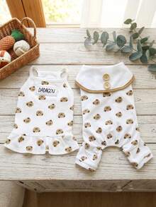 PETSIN Quần áo cho thú cưng, quần áo cho chó, áo vest cho mèo, trang phục thường ngày mới cho thú cưng mùa xuân và mùa hè. - Nhiều màu - Xem 1